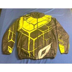 OMP Italy Racing Jacket Sweatshirt Detachable Sleeves Yellow Black Size L